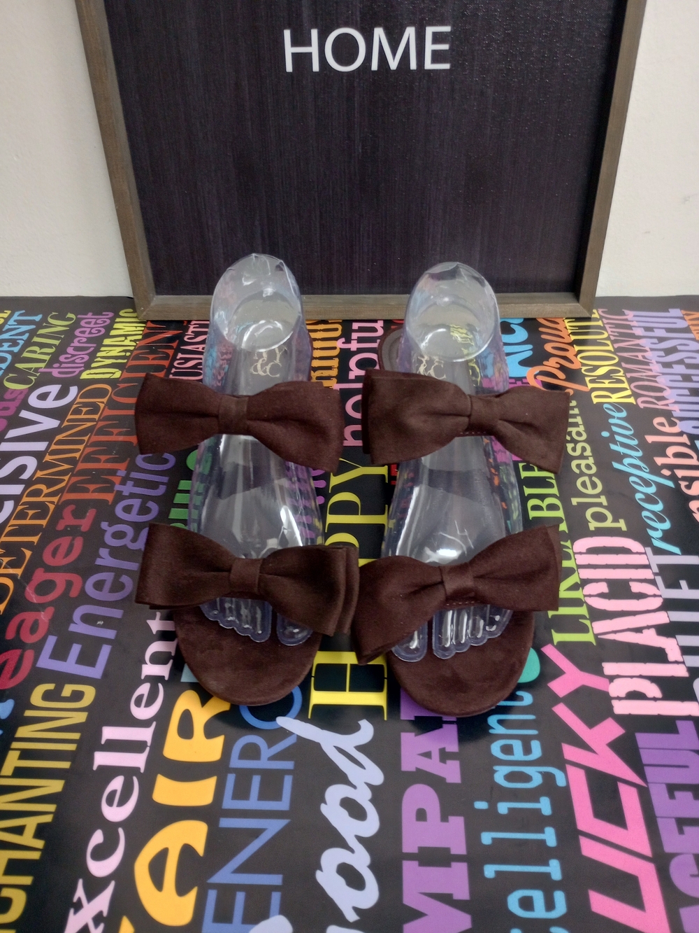 Adorable NY&C Brown Double Bow Mules!